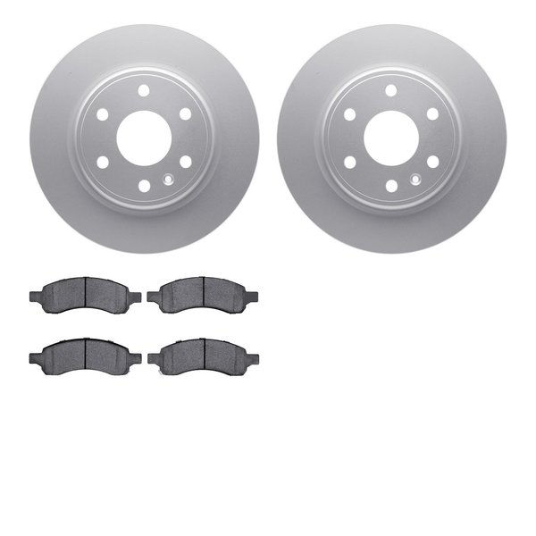 Dynamic Friction Co 4302-48038, Geospec Rotors with 3000 Series Ceramic Brake Pads, Silver 4302-48038